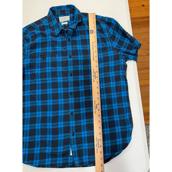 Lucky Brand Men's Blue Plaid Flannel Button Down Shirt 100% Cotton Size L - Picture 8 of 9